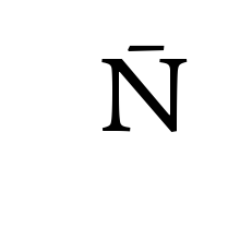 LATIN CAPITAL LETTER N WITH HIGH MACRON (ABOVE CHARACTER)