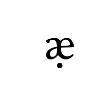 LATIN SMALL LETTER AE WITH DOT BELOW