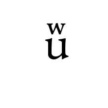 LATIN SMALL LETTER U WITH LATIN SMALL LETTER W ABOVE