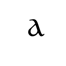 LATIN ENLARGED LETTER SMALL A