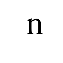 LATIN ENLARGED LETTER SMALL N