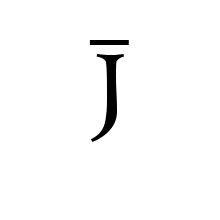 LATIN CAPITAL LETTER J WITH HIGH OVERLINE (ABOVE CHARACTER)