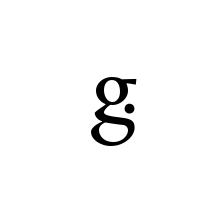 LATIN SMALL LETTER G WITH DOT BELOW