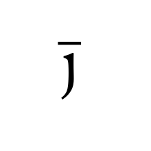 LATIN SMALL LETTER J WITH MEDIUM-HIGH OVERLINE (ABOVE CHARACTER)