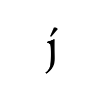 LATIN SMALL LETTER J WITH ACUTE