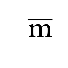 LATIN SMALL LETTER M WITH MEDIUM-HIGH OVERLINE (ABOVE CHARACTER)