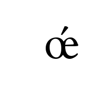 LATIN SMALL LIGATURE OE WITH ACUTE