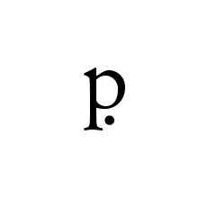 LATIN SMALL LETTER P WITH DOT BELOW