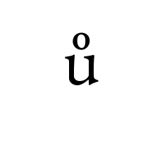 LATIN SMALL LETTER U WITH LATIN SMALL LETTER O ABOVE