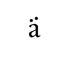 LATIN SMALL LETTER A WITH DIAGONAL DIAERESIS