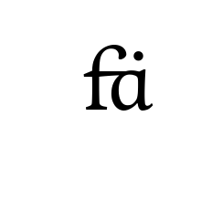 LATIN SMALL LIGATURE F A WITH DIAERESIS