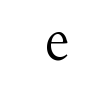 LATIN ENLARGED LETTER SMALL E
