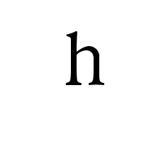 LATIN ENLARGED LETTER SMALL H