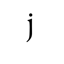 LATIN ENLARGED LETTER SMALL J