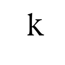 LATIN ENLARGED LETTER SMALL K