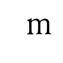 LATIN ENLARGED LETTER SMALL M