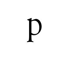 LATIN ENLARGED LETTER SMALL P