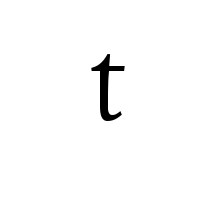 LATIN ENLARGED LETTER SMALL T