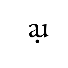 LATIN SMALL LIGATURE AU WITH DOT BELOW