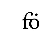 LATIN SMALL LIGATURE F O WITH DIAERESIS