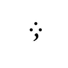 THREE DOTS WITH COMMA POSITURA