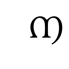 LATIN CAPITAL LETTER M UNCIAL FORM WITH RIGHT DESCENDER