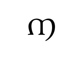 LATIN SMALL LETTER M UNCIAL FORM WITH RIGHT DESCENDER