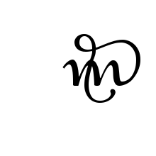 FLOURISHED SMALL LETTER M SIGN